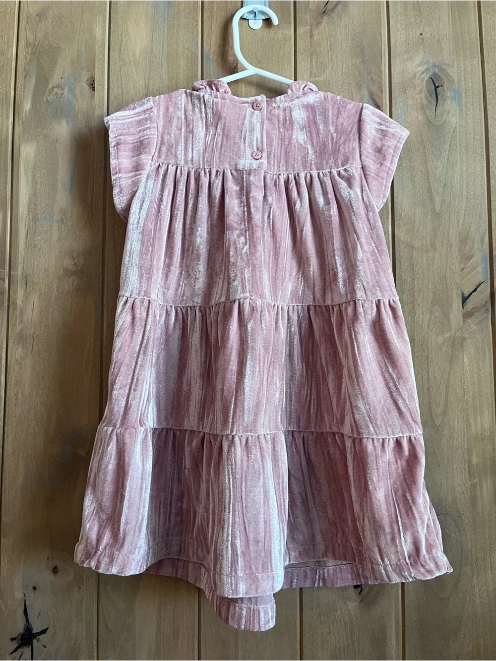 Baby GAP Pink Velour Tiered Ruffle Dress - NWT - size 3T
